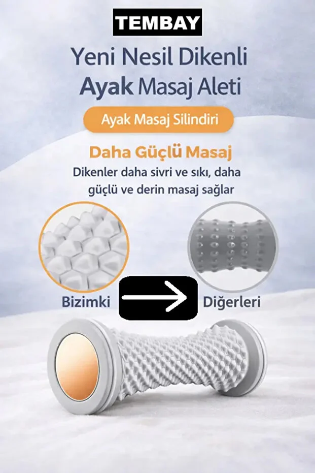  Ayak Masaj Aleti, Derin Doku Masajı İçin Yüksek Performanslı Silindir, Topuk dikeni Egzersizi 1 Adet